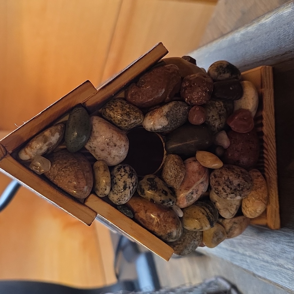 Handmade Stone and Wood Bird House